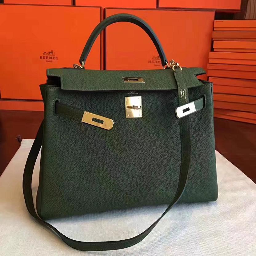 Hermes original togo leather kelly 32 bag K32 canopee
