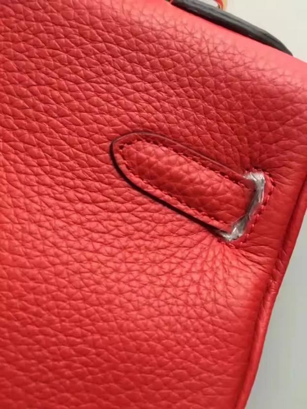 Hermes togo leather kelly 32 bag K032 red
