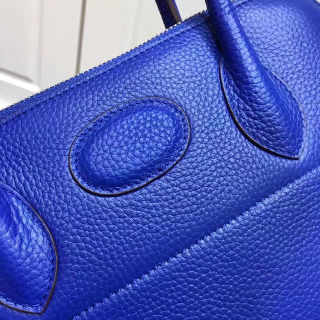 Hermes calfskin medium bolide 31 bag B31 royal blue