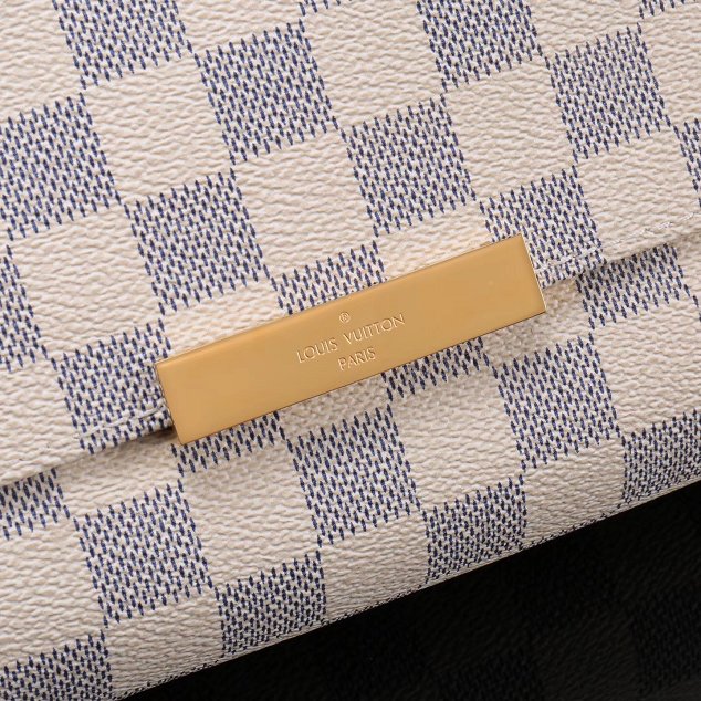 Louis vuitton original damier azur favorite mm N41275 white