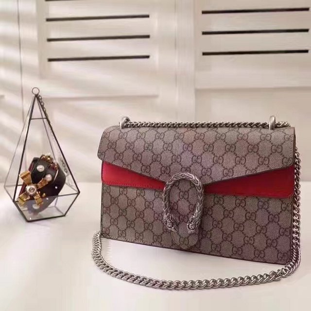 GG original canvas dionysus medium shoulder bag 400249 red