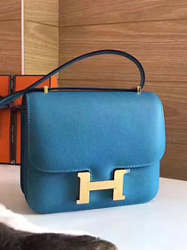 Hermes original epsom leather small constance bag C019 colvert