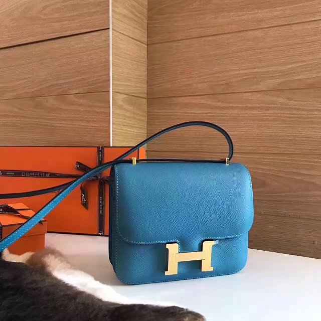 Hermes original epsom leather small constance bag C019 colvert
