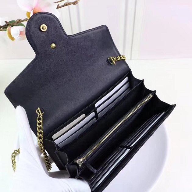 GG margaret original calfskin mini chain bag 474575 black