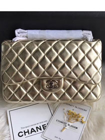CC original lambskin large double flap bag A58600 gold