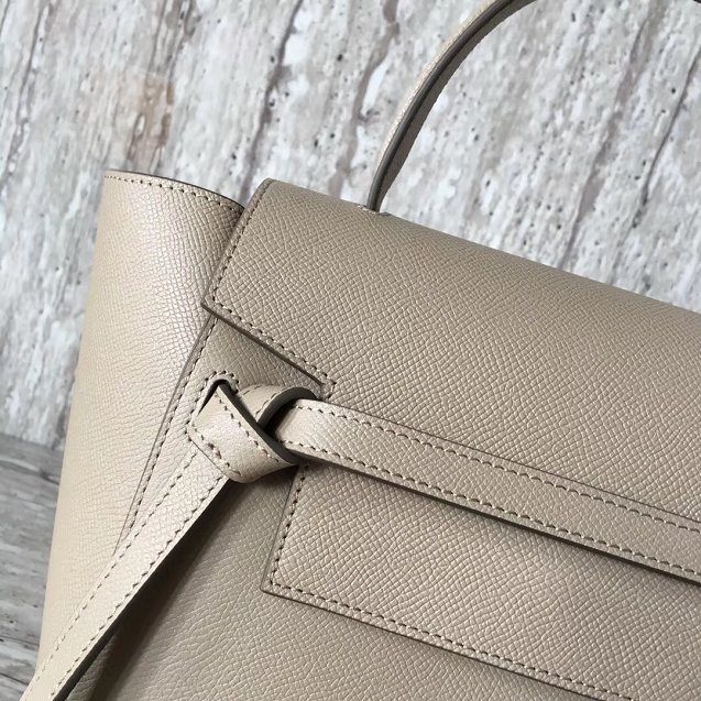 Celine original grained calfskin micro belt bag 189153 apricot