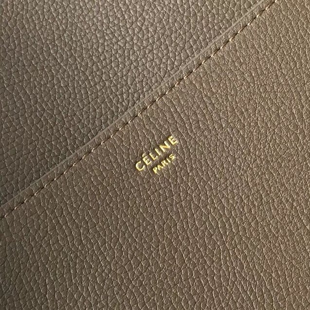 2018 celine original grained calfskin sangle medium bucket bag 77427 khaki