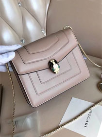Blvgari original calfskin mini serpenti forever cover shoulder bag 286174 nude