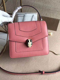 Blvgari original calfskin mini serpenti forever flap cover bag 284537 pink