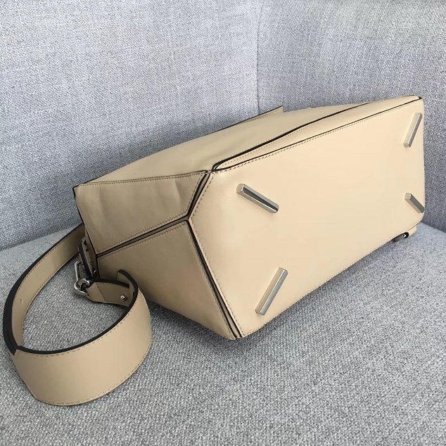 Loewe original calfskin medium puzzle bag A510P49 beige