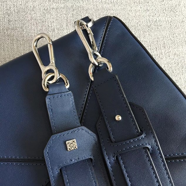 Loewe original calfskin medium puzzle bag A510P49 navy blue