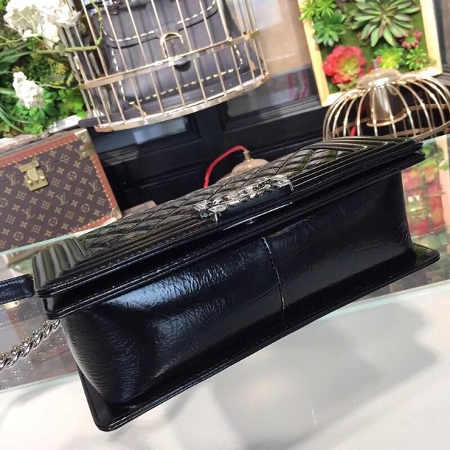 CC original patent leather medium le boy bag 67086 black