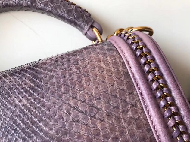 CC original python leather le boy bag A94804 purple