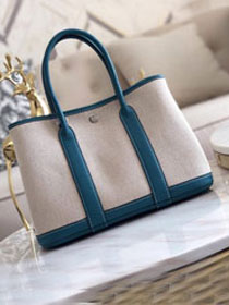 Hermes original canvas small garden party 30 bag G30 white&blue