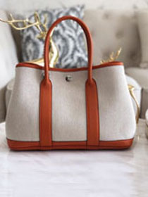 Hermes original canvas small garden party 30 bag G30 white&orange