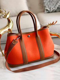 Hermes original canvas small garden party 30 bag G30 orange