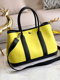 Hermes original canvas small garden party 30 bag G30 yellow