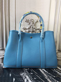 Hermes original togo leather garden party 36 bag G0360 blue