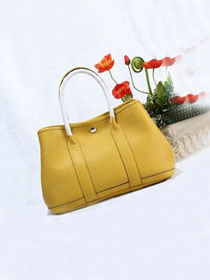 Hermes original togo leather garden party 30 bag G0030 bright yellow