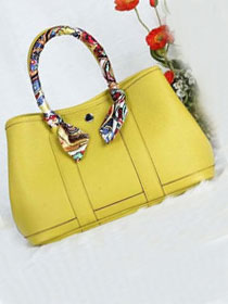 Hermes original togo leather garden party 36 bag G0360 lemon yellow