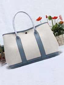 Hermes original canvas small garden party 30 bag G30 white&light blue 