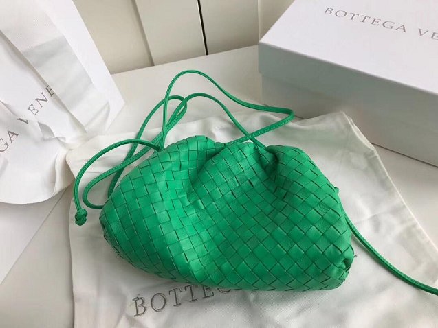 2019 BV original intrecciato lambskin small 20 pouch 585852 green