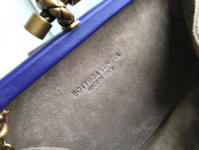 BV original lambskin chain knot clutch 498478 purple