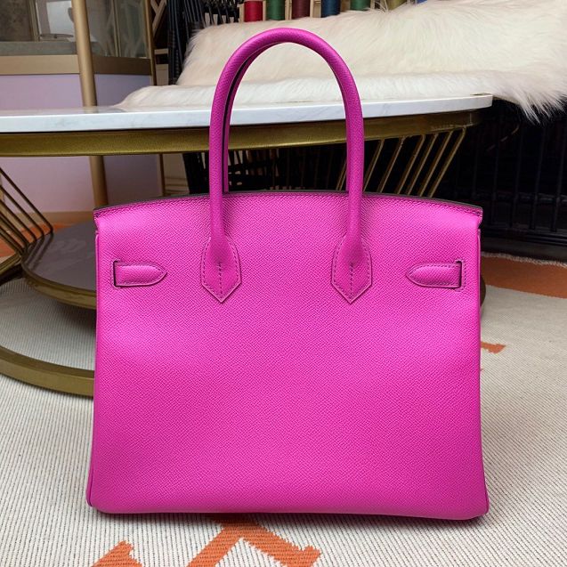 Hermes original epsom leather birkin 25 bag H25-3 rose magnolia