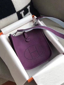 Hermes original togo leather mini evelyne tpm 17 shoulder bag E17 anemone