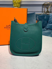Hermes original togo leather mini evelyne tpm 17 shoulder bag E17 vert vertigo