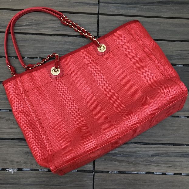 CC original canvas&mixed fibers shopping bag A67001 red