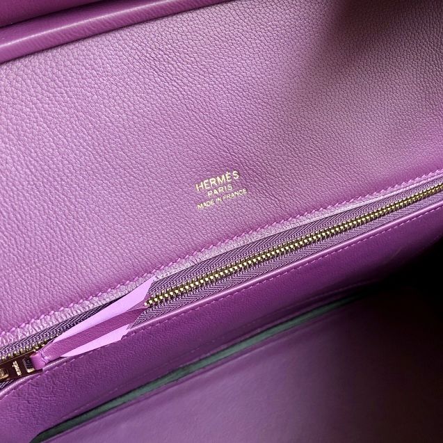 Hermes handmade original togo leather birkin bag BK0035 purple