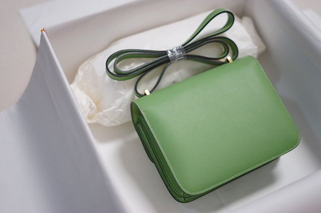 Hermes original epsom leather small constance bag C019 vert criquet