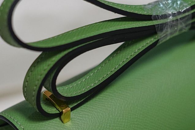 Hermes original epsom leather small constance bag C019 vert criquet