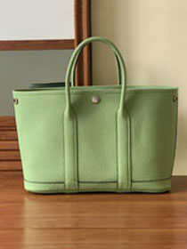 Hermes original togo leather small garden party 30 bag G0030 vert criquet