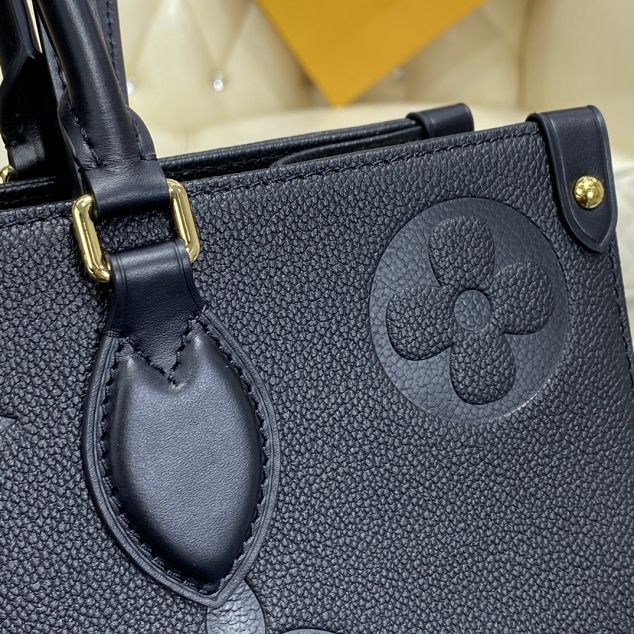 Louis vuitton original embossed calfskin onthego mm M45595 black