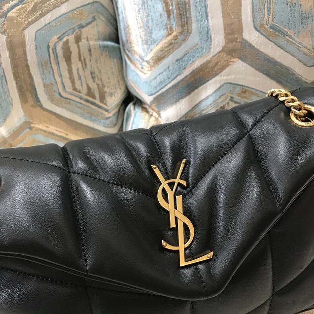 YSL original calfskin puffer small bag 577476 black
