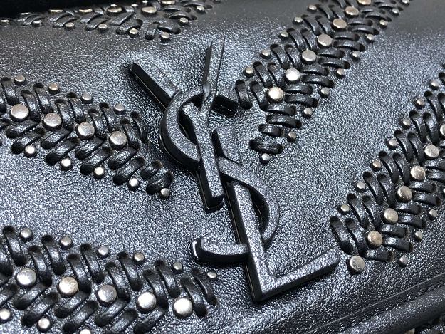 YSL original tweed calfskin niki baby bag 533037 black