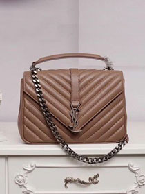 YSL original lambskin messenger bag 392737 apricot