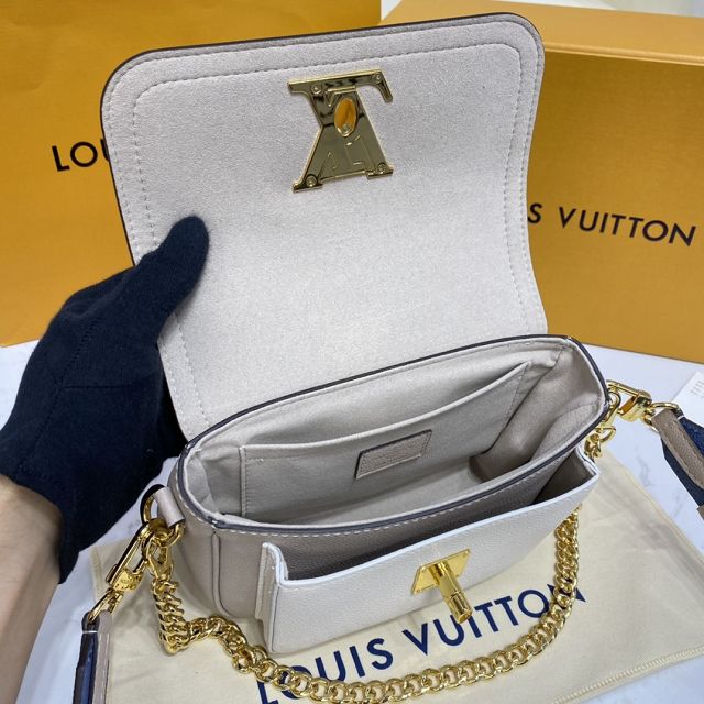 Louis vuitton original calfskin lockme tender bag M58554 grey