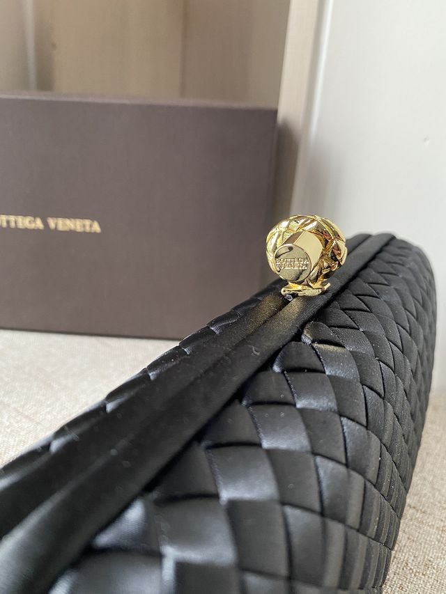 BV original silk knot clutch 202031 black