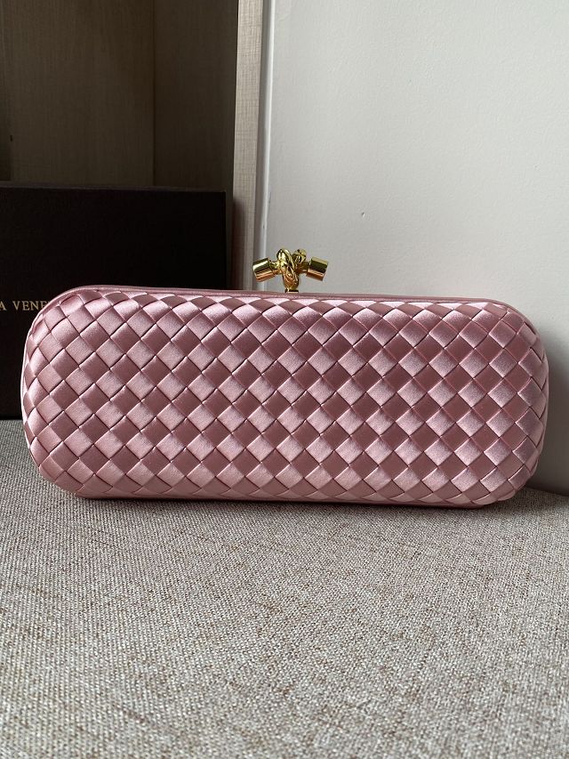 BV original silk knot clutch 202031 pink
