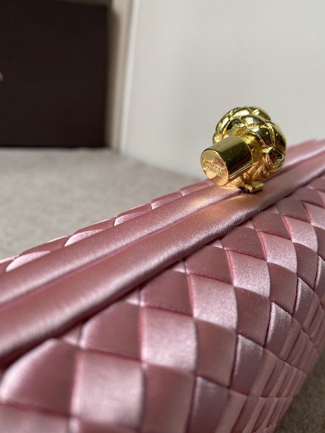 BV original silk knot clutch 202031 pink