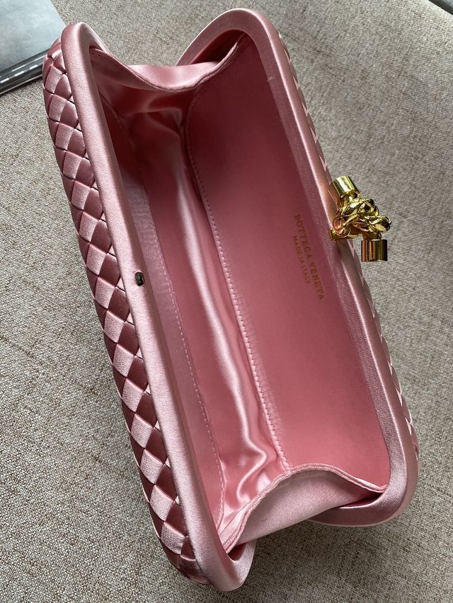 BV original silk knot clutch 202031 pink