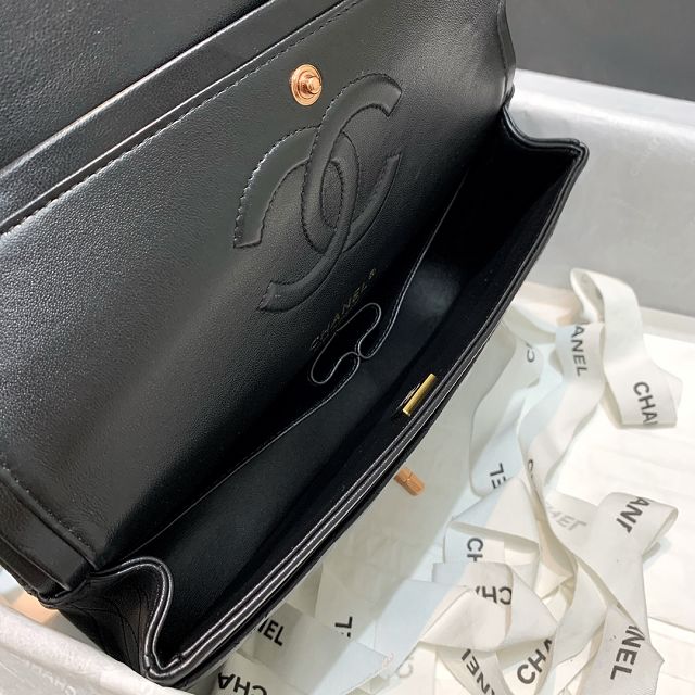 CC original lambskin medium flap bag A01112 black(rose gold)