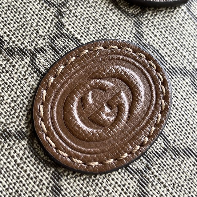 Top GG original canvas mini tote bag 671623 coffee