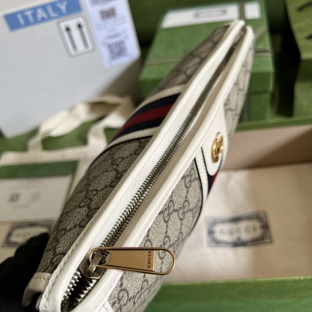 GG original canvas ophidia pouch 598234 white