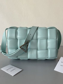 BV original lambskin padded cassette bag 591970 teal washed