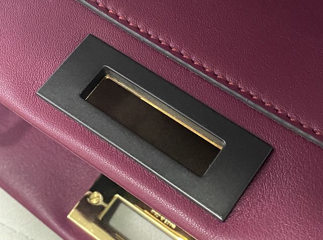 Fendi original calfskin medium peekaboo bag 8BN240 burgundy