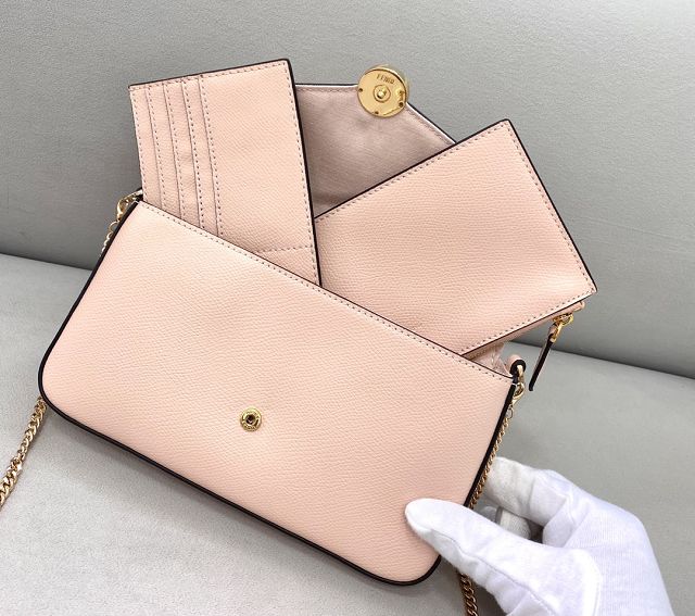 Fendi original calfskin wallet on chain 8BS032 pink